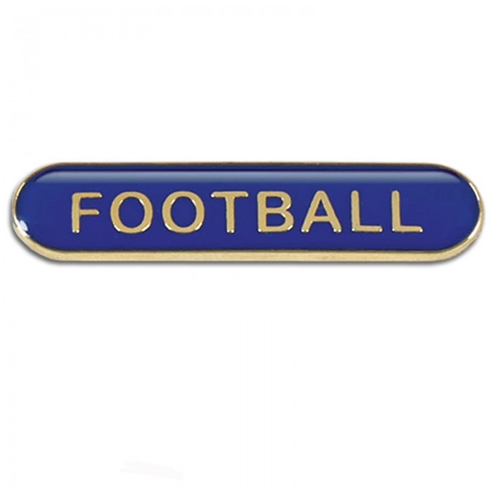 FOOTBALL BADGE - 4 COLOURS - 40MM X 9MM
